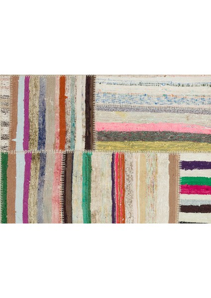 Girit Bej Çizgili Yün Modern Desenli Yün Hav Toz Vermez Leke Tutmayan Salon Yolluk Mutfak El Dokuma Halı fırsatları