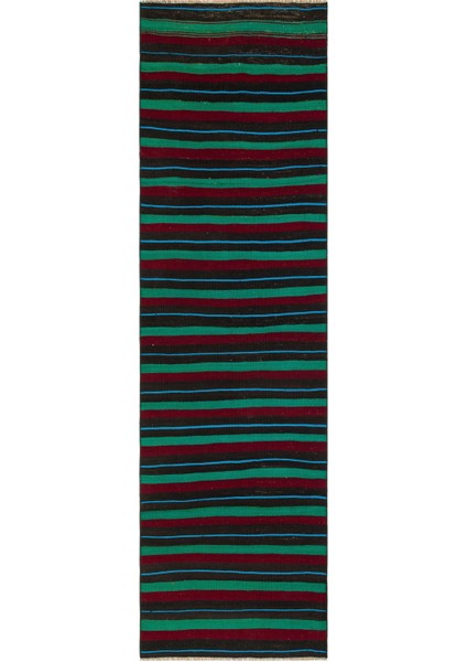 Girit Pembe Çizgili Yün Modern Desenli Yün Hav Toz Vermez Leke Tutmayan Salon Yolluk Mutfak El Dokuma Halı