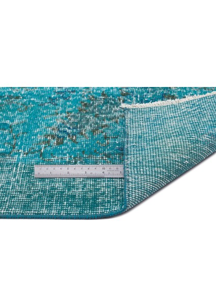 Teselya Mavi Çizgili Yün Modern Desenli Yün Hav Toz Vermez Leke Tutmayan Salon Yolluk Mutfak El Dokuma Halı indirimleri