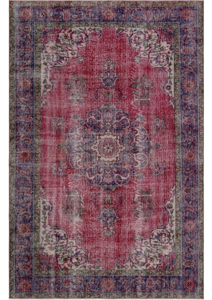 Atina Turkuaz Eskitme Yün Modern Desenli Yün Hav Toz Vermez Leke Tutmayan Salon Yolluk Mutfak El Dokuma Halı