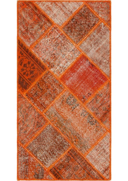 Teselya Kırmızı Çiçekli Yün Modern Desenli Yün Hav Toz Vermez Leke Tutmayan Salon Yolluk Mutfak El Dokuma Halı