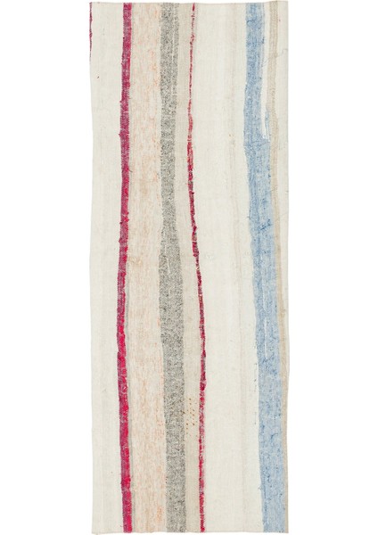 Girit Mor Çizgili Yün Modern Desenli Yün Hav Toz Vermez Leke Tutmayan Salon Yolluk Mutfak El Dokuma Halı