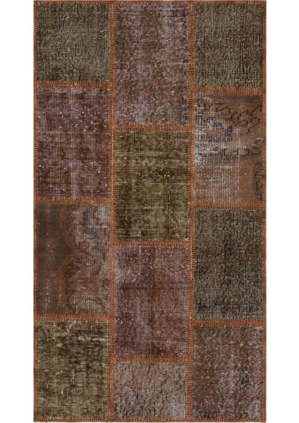 Atina Mavi Eskitme Yün Modern Desenli Yün Hav Toz Vermez Leke Tutmayan Salon Yolluk Mutfak El Dokuma Halı