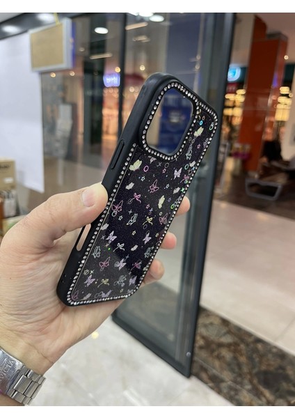 Iphone 16 Pro Max Kenarları Elmas Taşlı Kapak Premium Darbe Korumalı Kılıf fiyatları