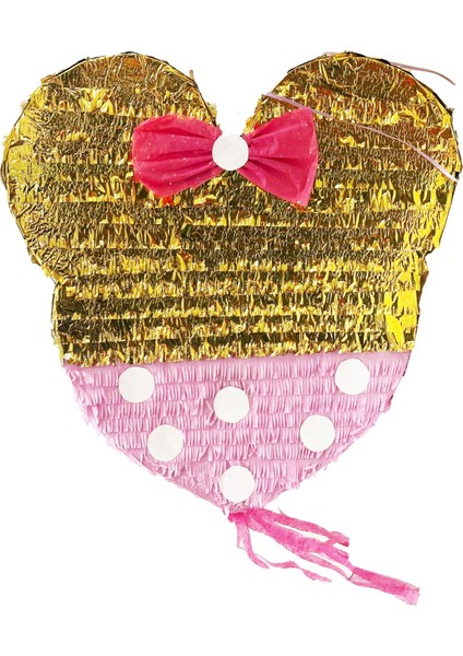 Fiyonklu Minnie Pembe Şekilli Pinyata 44X10X46CM