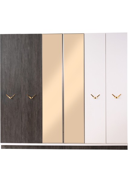 Nevada 6 Kapaklı Gardırop %100 Mdf