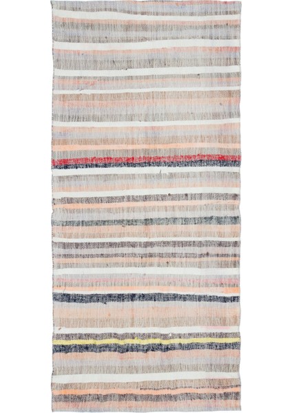 Teselya Bej Çizgili Yün Modern Desenli Yün Hav Toz Vermez Leke Tutmayan Salon Yolluk Mutfak El Dokuma Halı