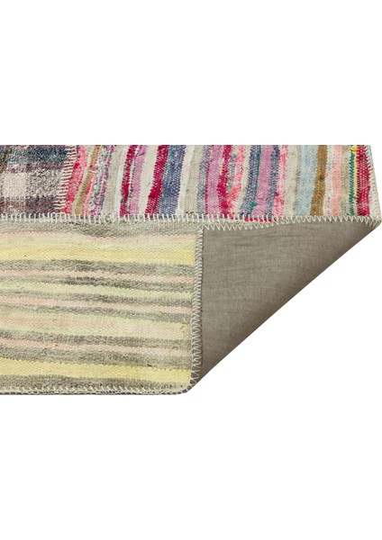 Teselya Mavi Patchwork Yün Modern Desenli Yün Hav Toz Vermez Leke Tutmayan Salon Yolluk Mutfak El Dokuma Halı fırsatları