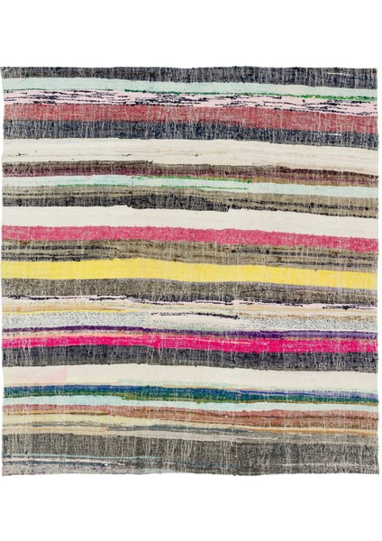 Iskece Turuncu Eskitme Yün Modern Desenli Yün Hav Toz Vermez Leke Tutmayan Salon Yolluk Mutfak El Dokuma Halı