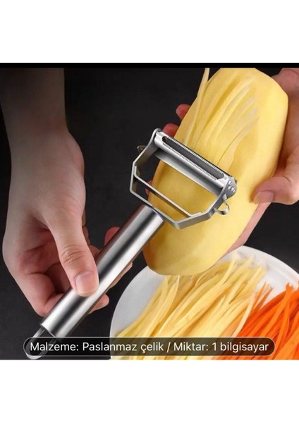 Çok Amaçlı Jülyen Soyucu Meyve Sebze Soyacak Salatalık Kabak Havuç Elma Soyacağı Çift Foksiyonlu