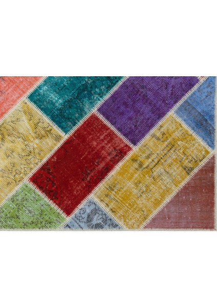 Iskece Bej Patchwork Etnik Modern Desenli Yün Hav Toz Vermez Leke Tutmayan Salon Yolluk Mutfak El Dokuma Halı fırsatları