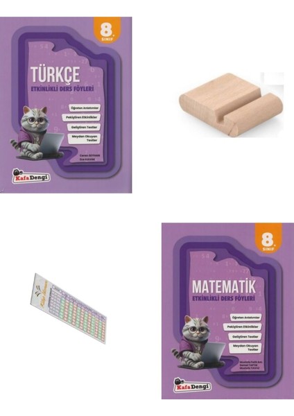 Kafadengi 8. Sınıf Türkçe Matematik Etkinlikli Ders Föyleri Lgs 2026 +Telefon Tutucu+Çözümayracı