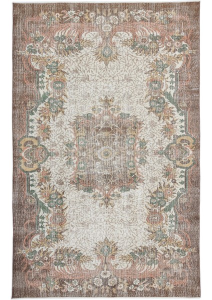 Selanik Bej Eskitme Yün Modern Desenli Yün Hav Toz Vermez Leke Tutmayan Salon Yolluk Mutfak El Dokuma Halı