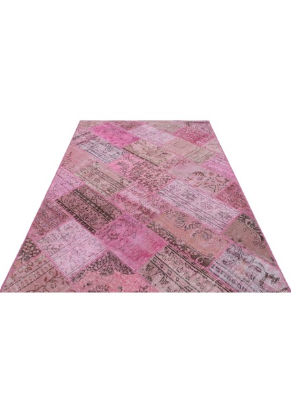 Iskece Pembe Eskitme Etnik Modern Desenli Yün Hav Toz Vermez Leke Tutmayan Salon Yolluk Mutfak El Dokuma Halı modelleri