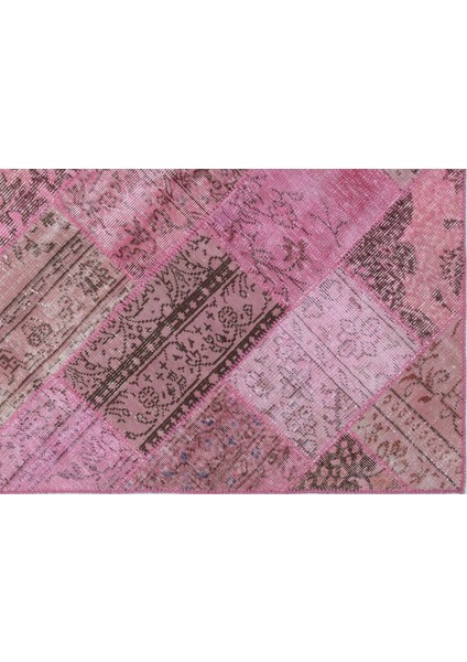 Iskece Pembe Eskitme Etnik Modern Desenli Yün Hav Toz Vermez Leke Tutmayan Salon Yolluk Mutfak El Dokuma Halı fırsatları