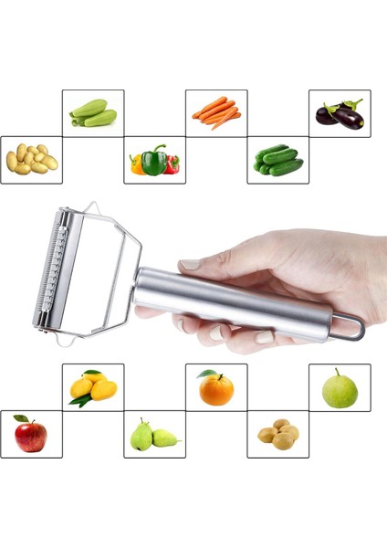 Profesyonel Paslanmaz Çelik Doğrayıcı Çift Fonksiyonlu Metal Pratik Kolay Jülyen Sebze Soyacağı fiyatları