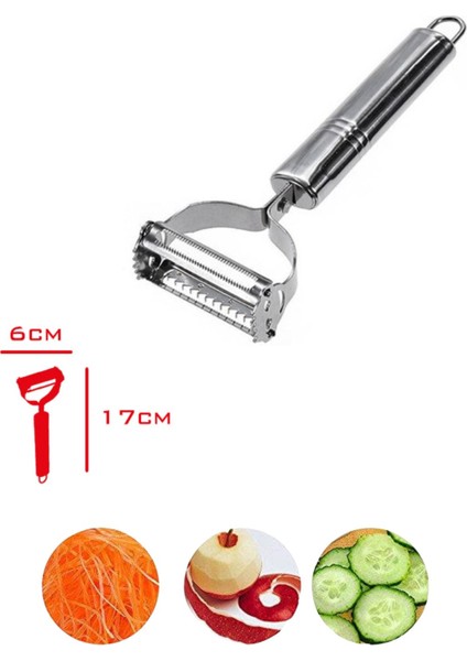 Paslanmaz Çelik Soyacak Metal Saplı Dayanıklı ve Pratik