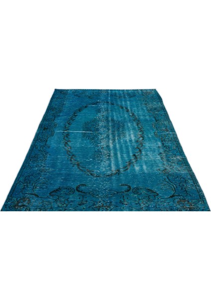 Atina Turkuaz Eskitme Yün Modern Desenli Yün Hav Toz Vermez Leke Tutmayan Salon Yolluk Mutfak El Dokuma Halı indirimleri