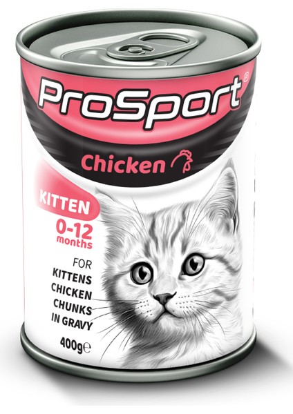 Prosport Chunk Tavuk Etli Yavru Kedi Konserve Mama 400GR