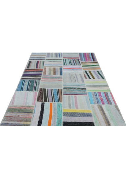 Atina Turkuaz Eskitme Yün Modern Desenli Yün Hav Toz Vermez Leke Tutmayan Salon Yolluk Mutfak El Dokuma Halı modelleri