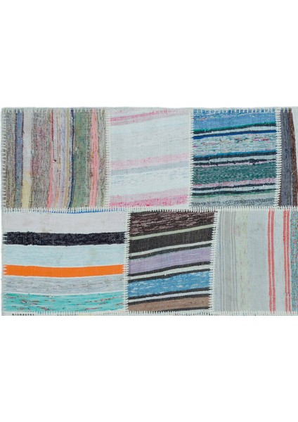 Atina Turkuaz Eskitme Yün Modern Desenli Yün Hav Toz Vermez Leke Tutmayan Salon Yolluk Mutfak El Dokuma Halı indirimleri