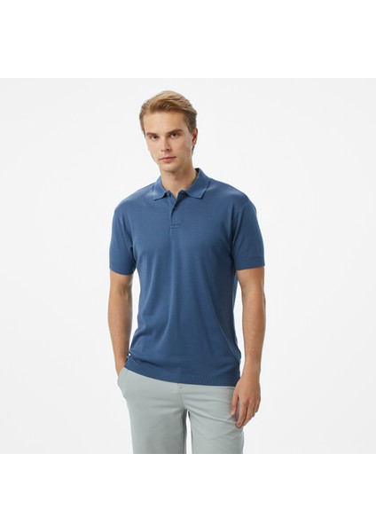 Erkek Mavi Classic Fit Polo K55329T.4AB