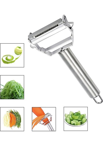 Pratik Jülyen Soyacak Paslanmaz Çelik Universal Sebze Soyucu Sağlam Kalite Şık Tasarım Çift Yönlü