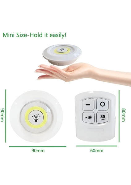 Uzaktan Kumandalı Yapışkanlı 3'lü LED Spot Lamba fırsatları