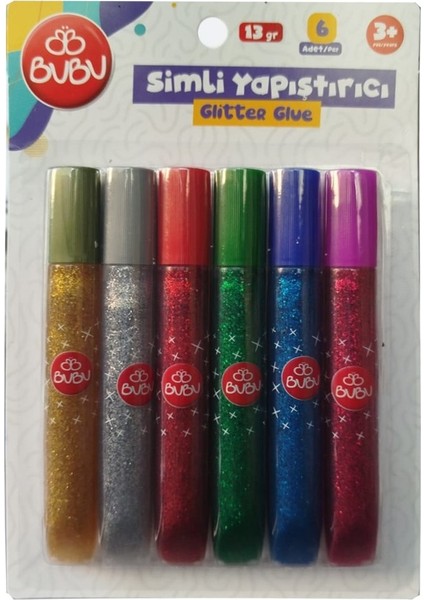 Simli Yapıştırıcı 6 Renk 1 Paket Simli Uhu 6 Lı Anasınıfı Kreş Süsleme Etkinlik Yıkanabilir Zararsız fiyatları