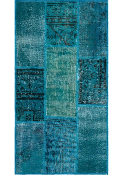 Iskece Bej Patchwork Yün Modern Desenli Yün Hav Toz Vermez Leke Tutmayan Salon Yolluk Mutfak El Dokuma Halı