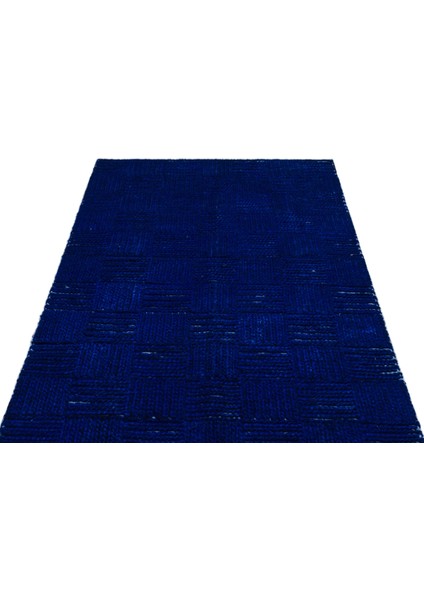 Teselya Mavi Patchwork Yün Modern Desenli Yün Hav Toz Vermez Leke Tutmayan Salon Yolluk Mutfak El Dokuma Halı modelleri