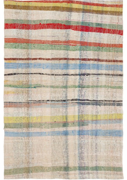 Iskece Bej Patchwork Yün Modern Desenli Yün Hav Toz Vermez Leke Tutmayan Salon Yolluk Mutfak El Dokuma Halı