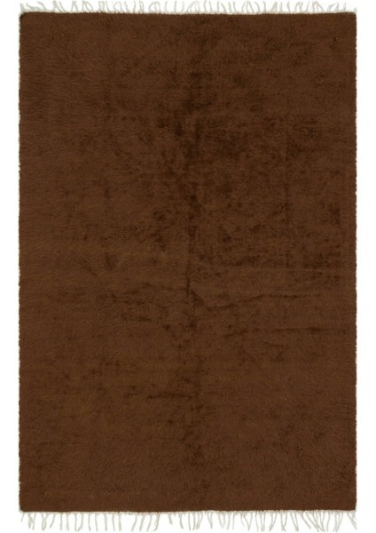 Teselya Mavi Çizgili Yün Modern Desenli Yün Hav Toz Vermez Leke Tutmayan Salon Yolluk Mutfak El Dokuma Halı