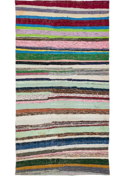 Girit Bej Çizgili Yün Modern Desenli Yün Hav Toz Vermez Leke Tutmayan Salon Yolluk Mutfak El Dokuma Halı