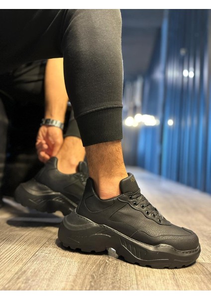 Yüksek Taban Günlük Ayakkabı N75 Siyah (Siyah Taban) fiyatları