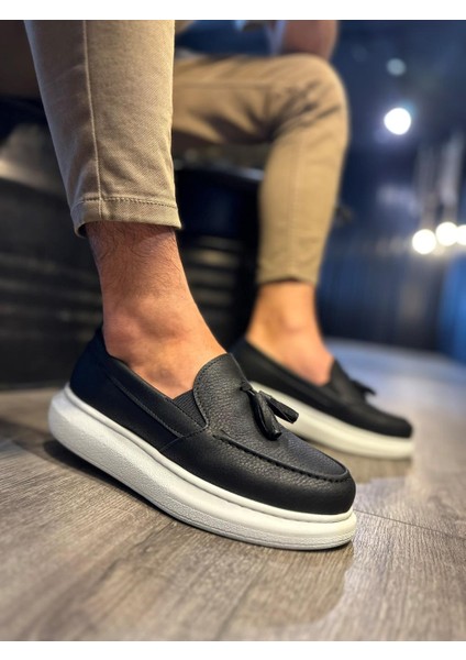 Günlük Spor Klasik Ayakkabı 818 Siyah (Beyaz Taban) modelleri