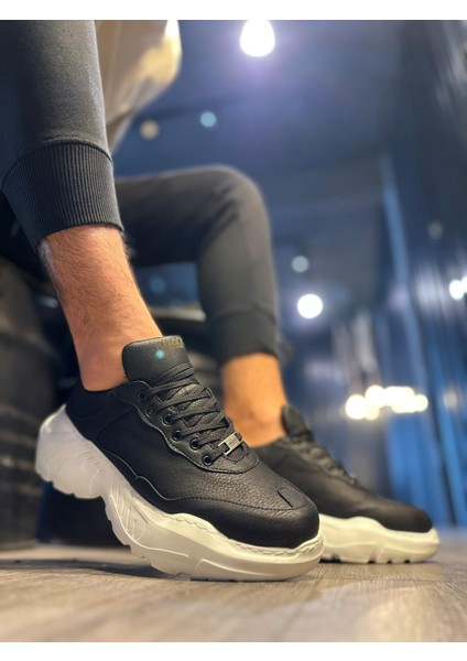 Yüksek Taban Günlük Ayakkabı N75 Siyah (Beyaz Taban) fırsatları