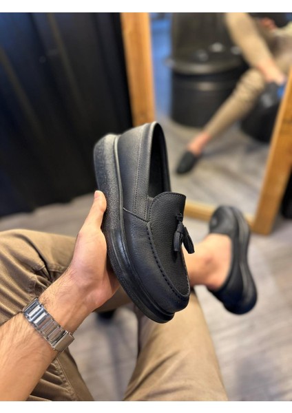 Günlük Spor Klasik Ayakkabı 818 Siyah (Siyah Taban)