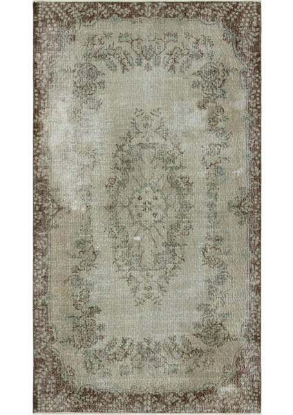 Iskece Yeşil Eskitme Yün Modern Desenli Yün Hav Toz Vermez Leke Tutmayan Salon Yolluk Mutfak El Dokuma Halı