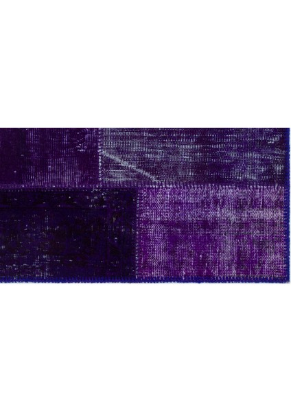 Mor Patchwork Yün Modern Desenli Yün Hav Toz Vermez Leke Tutmayan Salon Yolluk Mutfak El Dokuma Halı fırsatları