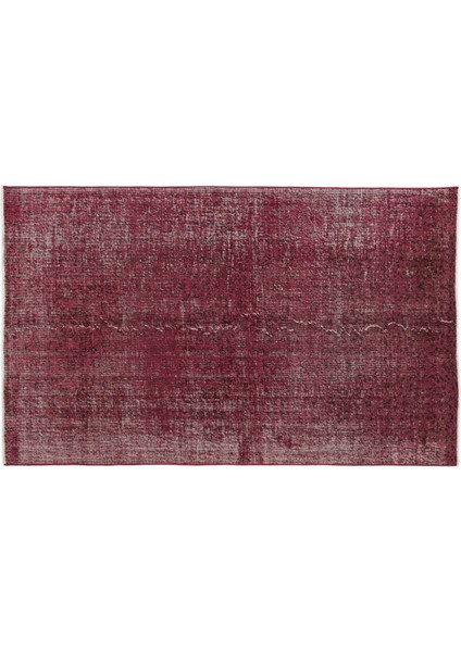 Kırmızı Eskitme Yün Modern Desenli Yün Hav Toz Vermez Leke Tutmayan Salon Yolluk Mutfak El Dokuma Halı