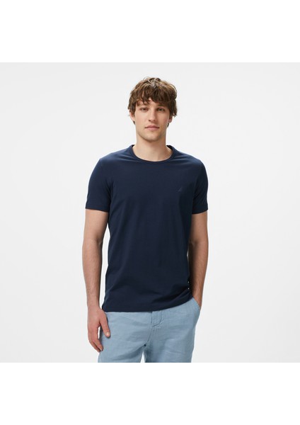 Erkek Lacivert Regular Fit T-Shirt V55009T.4NV