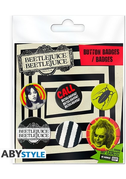Beetlejuıce Badge Pack Beetlejuice Beetlejuice Rozet - ABYACC550 fiyatları
