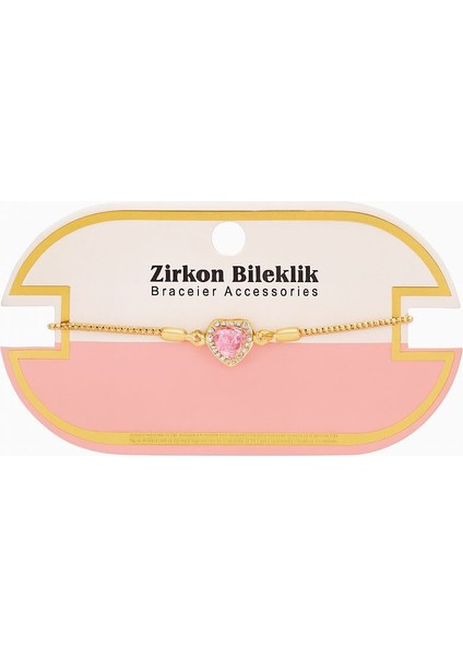 Zirkon Taşlı Kalp Detaylı Kadın Ayarlanabilir Bileklik fiyatları