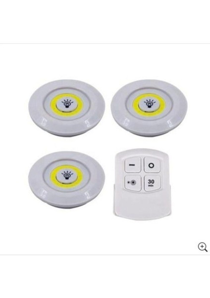 Uzaktan Kumandalı Yapışkanlı 3'lü LED Spot Lamba Pilli Spot Lamba fırsatları