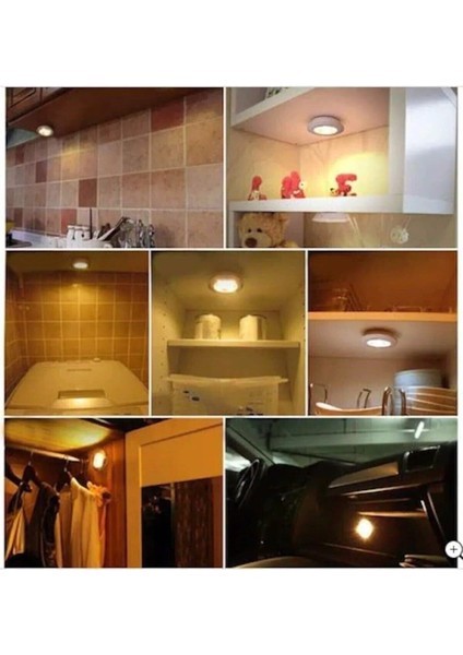 WT-364 Uzaktan Kumandalı Yapışkanlı LED Spot Lamba 3 Adet Lamba fırsatları