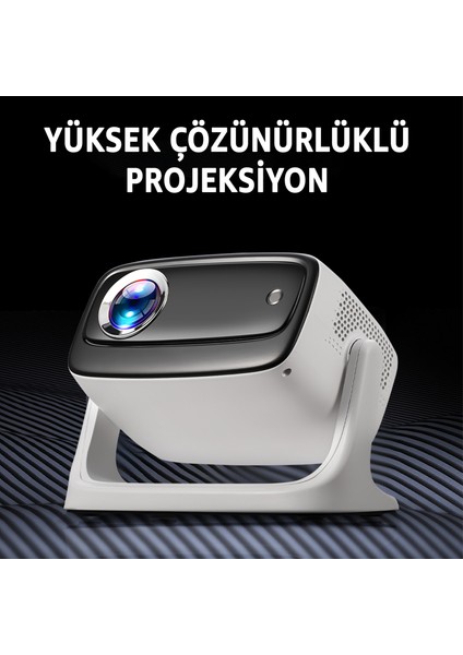 Lensun 4K Full Hd New 15 LED Projeksiyon Cihazı – 200 Inç, Wi-Fi, Bluetooth 5.2, Hdmı/usb/playstore, Android Tv, Otomatik Görüntü Düzeltme, Dahili Hoparlör fırsatları
