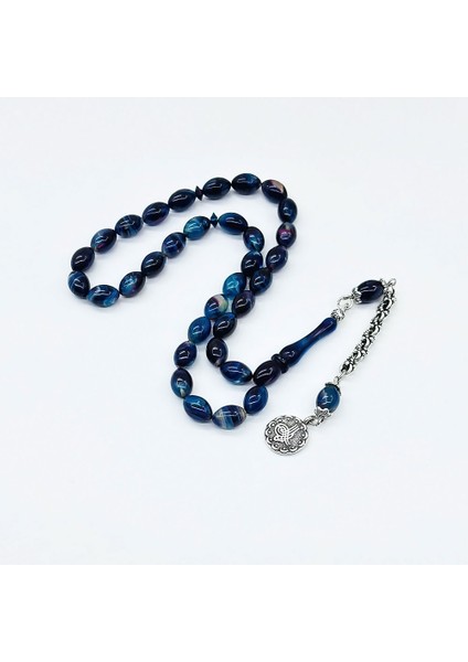 Çok Renkli Sıkma Ateş Kehribar Tesbih