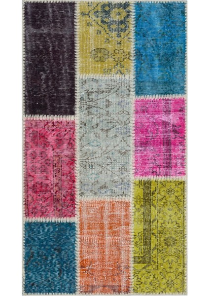 Atina Kırmızı Eskitme Yün Modern Desenli Yün Hav Toz Vermez Leke Tutmayan Salon Yolluk Mutfak El Dokuma Halı