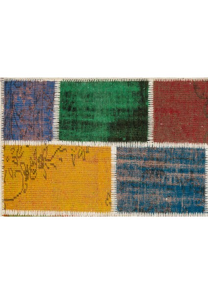 Teselya Bej Patchwork Yün Modern Desenli Yün Hav Toz Vermez Leke Tutmayan Salon Yolluk Mutfak El Dokuma Halı fırsatları